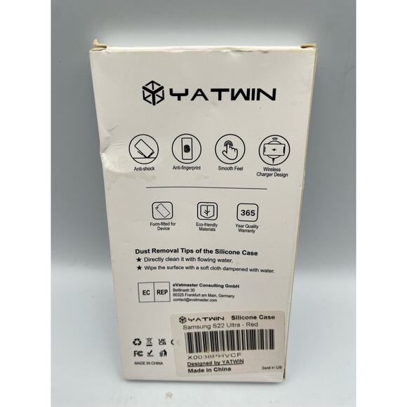 Yatwin Silicone Case Samsung S22 Red - Picture 2 of 4